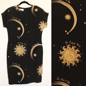 Astrology Celestial Zodiac Silk Dress